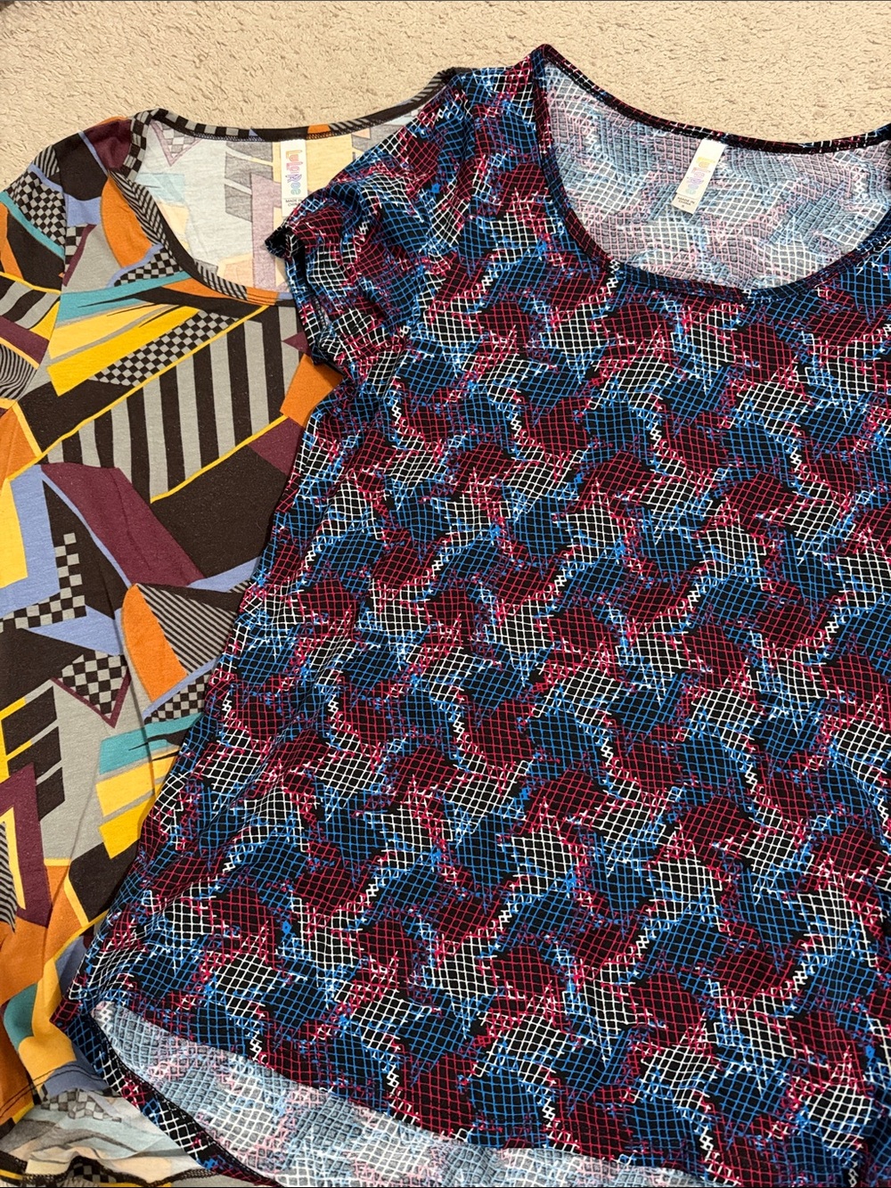 Two Printed LuLaRoe Small Classic Tees